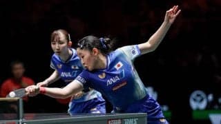 張本美和、早田ひな組が地元勢をストレート撃破で4強入り　初出場の“みわひな”ペアが好連携で優勝争いに臨む【シンガポールスマッシュ】