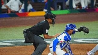WBC準決勝で恐怖の光景「ほんと怖い」　顔面に158キロ直撃…審判カメラが捉えた瞬間