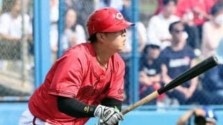 広島に緊急事態…ドラ1・平川蓮が登録抹消　前日に守備でフェンスに激突→途中交代