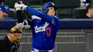 大谷翔平、2戦連発の豪快3号　ボール球でもお構いなし、敵地騒然…岡本の前でアーチ