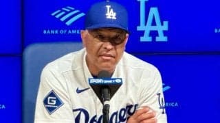 大谷翔平の16日先発は「問題ない」　右肩付近に死球…ド軍監督「あざはできているけど」