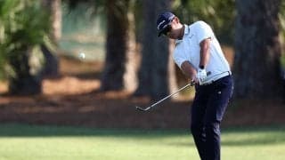 久常涼が今季ワースト「75」で76位と出遅れ オーベリが首位発進／昇格大会