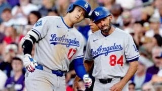 大谷翔平は“ルース超え”52戦連続出塁　1安打2四球2得点、ド軍大勝で連敗ストップ