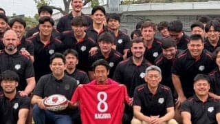 【Ｃ大阪】香川真司がラグビーRH大阪ジャージー贈呈式にサプライズ参戦「心から応援してます」