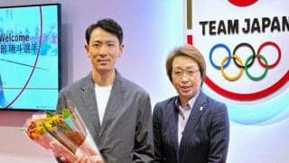 渡部暁斗さん　ラストジャンプで“リサイクル発電”　気候変動について考えるイベント開催「スポーツを通して気候変動を」　ＪＯＣ橋本会長に引退報告