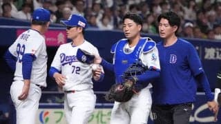 【中日】石伊雄太「全然」無事強調　オスナのフルスイングしたバットがヘルメットに直撃