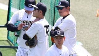 【阪神】23年ドラ1下村海翔が1軍試合前練習参加「1回チェックしようかという」リハビリ過程