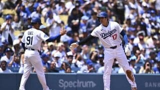 大谷翔平が２打席目に今永昇太から右前打をマーク　１打席目は四球で出塁し、二盗を成功