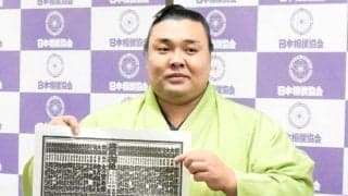 ２年ぶり大関復帰の霧島、小学１年生の長女の「おおぜききりしま」書き取り練習から刺激