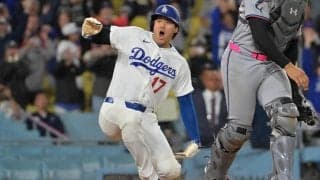 大谷翔平、サヨナラのホームインで雄叫び！　エンタイトル二塁打きっかけでドジャース３連勝