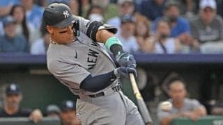 ジャッジ、村上宗隆に並ぶ12号　メジャートップタイ…敵地騒然の豪快弾、OPSも“大台”に