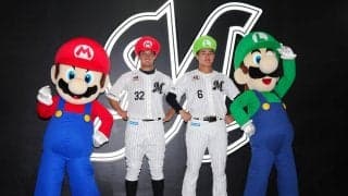 【ロッテ】「スーパーマリオ」40周年記念で12球団とコラボ　西川史礁「よく遊んでいました」