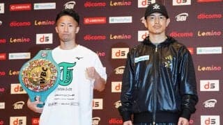 井上拓真、KO決着での“レジェンド狩り”宣言　井岡一翔との初防衛戦へ「どう倒すか、見て」