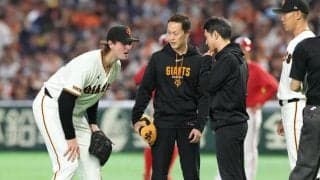 巨人・ウィットリーが６回無安打無失点で交代　まさかのアクシデントも執念の続投で６回を投げきる