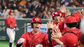 広島が逆転勝ち！坂倉が八回に値千金の３号３ラン　雄たけび喜び爆発に新井監督も大興奮