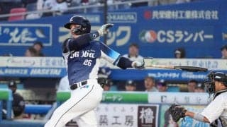 【西武】90デシベル近い「おかえりおかえりネビン」の歓声　復帰したネビンが先制二塁打