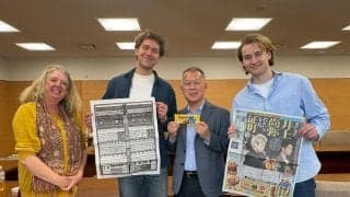 スウェーデン国営放送SVTが日刊スポーツ来社　大相撲取材のため本社記者をインタビュー