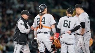巨人・田中将大は六回途中３失点８Ｋで降板　３勝目の権利