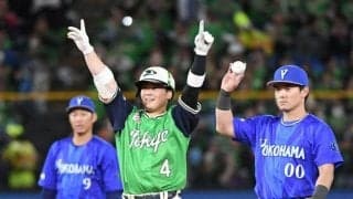 ヤクルト・丸山和郁がサイクル安打を達成！第５打席にラッキー二塁打で快挙　神宮お祭り騒ぎに