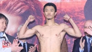 中谷潤人　肉体バキバキ仕上げ「っしゃー！！」何度も絶叫　にらみ合い戦闘ムードも笑顔の前日計量「戦えること幸せ」