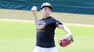 左アキレス腱断裂の阪神・石井大智　屋外でのキャッチボールを再開　力強く約４０球、変化球も投じる