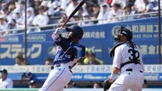 【西武】「ブリブリ砲」カナリオが来日99打席目でついにブリブリ１号　右中間へ推定130メートル弾