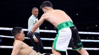 井岡一翔、日本男子初の世界５階級制覇ならず　「集大成」も２度ダウン奪われ完敗　試合後、王者・井上拓真に「ありがとう」