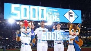 日本ハム・万波　祝砲のセパ最速１０号「素直にうれしく思いますね」　球団通算５０００勝に花を添える一発
