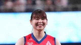 【中日】バレーボール女子日本代表NECレッドロケッツ川崎の山田二千華が始球式でノーバン投球