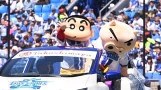 ＤｅＮＡ　嵐を呼ぶ５歳児がセレモニアルピッチ　大暴投にショックでマウンド突っ伏す　「クレヨンしんちゃん」コラボイベント