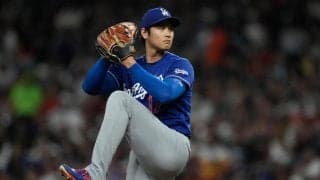 大谷翔平、６回２失点で規定投球回に到達　アストロズ戦先発で２点リード許し終盤へ