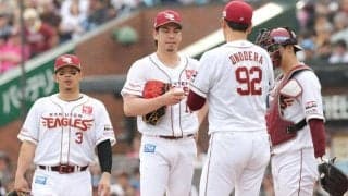 楽天　マエケン５回３安打１失点もＮＰＢ復帰初勝利はお預け「何とか粘りたかったのですが、悔しいですね」