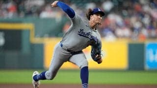 ドジャースのグラスノーが腰痛で緊急降板　２回の投球練習中に異変　今季３勝０敗