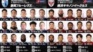 白星でシーズンを締めるのは！？今季の集大成「静岡ブルーレヴズ」（8位）×「横浜キヤノンイーグルス」（9位）！ジャパンラグビーリーグワン2025－2026D1第18節
