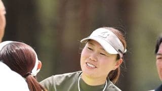 ９８ヤードの１５番でバーディー奪取　福山恵梨は単独首位でホールアウト「優勝したい気持ちが一番強い」