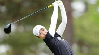 金沢志奈　３打差４位浮上　大好きな地元開催で声援に応える　決勝ラウンドへ「（水戸納豆のように）粘り強くプレー」