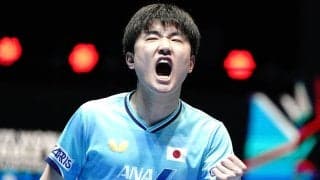 日本男子 2大会ぶりのメダル確定！ 張本智和がエース対決を制しドイツにリベンジ果たす【世界卓球】