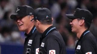 【中日】審判団の帽子やヘルメットに手書きの「29」　治療中の川上審判の番号