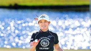河本結「ワクワクしている」初のメジャー制覇へ１打差で最終日へ　強風にたなびくリボン我慢比べ