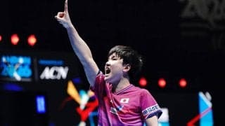 1番手の張本智和がエース対決制して先制！準決勝台湾戦は日本が1-0でリード【世界卓球】