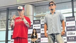 平本蓮ＶＳ皇治　公開計量で乱闘寸前...平本の蹴りで皇治が吹っ飛ぶ　怒り心頭の皇治「絶対、薬してる」因縁さらに深まる