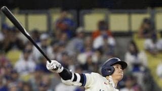 大谷翔平が３球三振　ストライダーの投球術に大苦戦　３打席まで無安打＆２三振　ド軍は大量リード許す