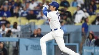 大谷翔平、第４打席は高め直球を捉えて左前打　チーム大量ビハインドの中で見せ場つくる