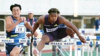 【陸上】男子１１０メートル障害　村竹ラシッドが今季初戦で１３秒０５の大会新記録でＶ　「７０点くらいですかね」