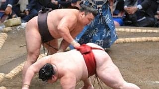 大関復帰の霧島が初日、白星　過去６勝１４敗の隆の勝に勝利　Ｖ２へ好スタート
