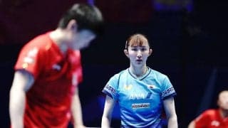 女子決勝 2番手・早田ひな 世界女王 中国の孫にストレート負け 日本1勝許して1-1のタイに戻される【世界卓球】