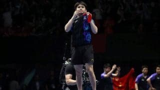 男子金の中国選手の“祝勝行動”が波紋　現地解説の“国民的レジェンド”も憤怒「これは絶対にダメだ。台の上に立ってはいけない」【世界卓球】
