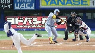 【阪神】嶋村麟士朗がプロ初本塁打　152キロ外角直球をフルスイング　左翼へ豪快に運ぶ