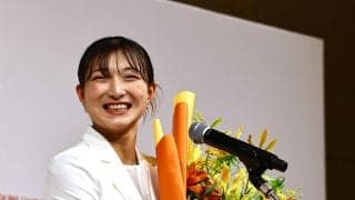 坂本花織「これがやりたかった！」引退会見での結婚発表は憧れ　会場からは大きなどよめきと拍手