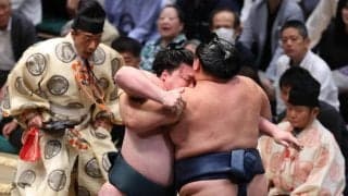２日連続で幕内取組の決まり手訂正　玉鷲のかかと途中で出るも審判は手を挙げず…